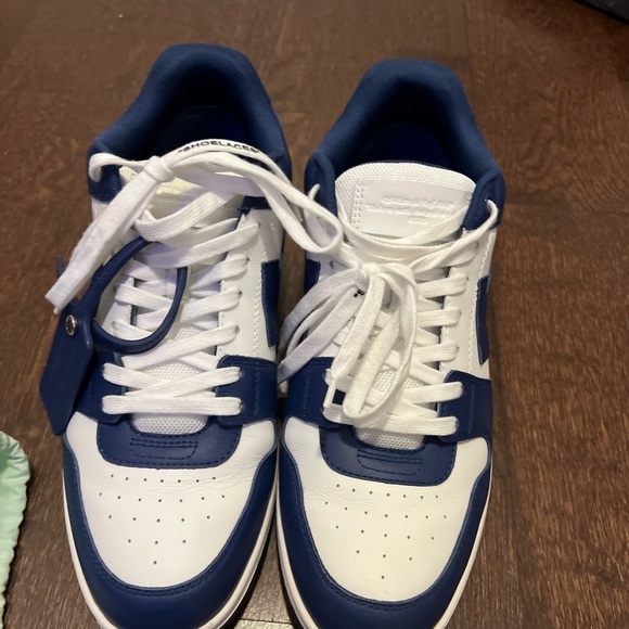 OFF-WHITE Out Of Office "OOO" Low Tops Dark Blue White - Picture 7 of 7